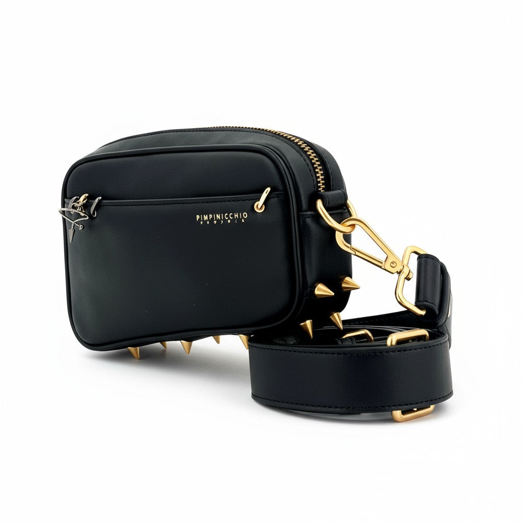 200W Asymmetrical Belt Bag In Black